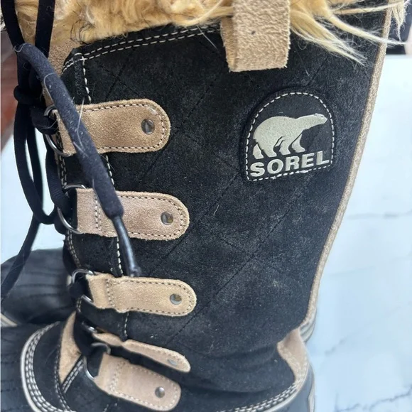 Sorel Black and Tan Winter Boots - Picture 4 of 7